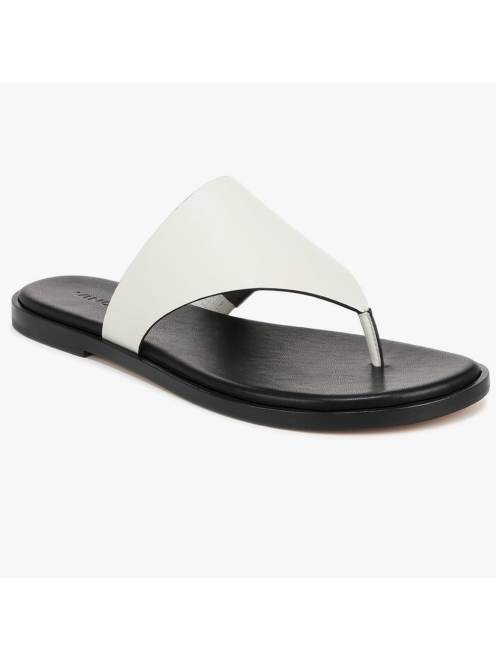 Vince Ellis Thong Sandal Slide Leather in White Size 9M